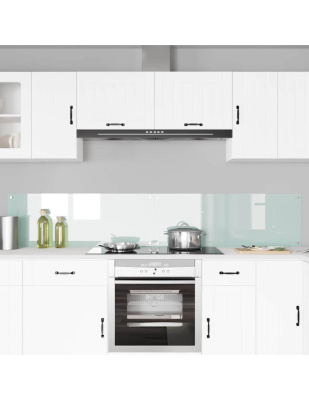 Rivestimento da Cucina 2 pcs Bianco 110 x 40 cm vetro temperato