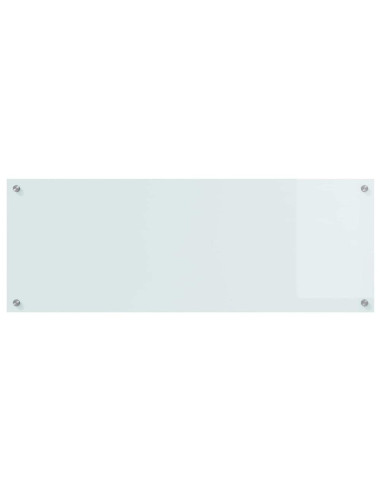 Rivestimento da Cucina 2 pcs Bianco 110 x 40 cm vetro temperato