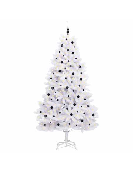 Albero di Natale Artificiale con Rami Pieghevoli Bianco 270 cm