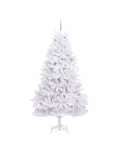 Albero di Natale Artificiale con Rami Pieghevoli Bianco 270 cm