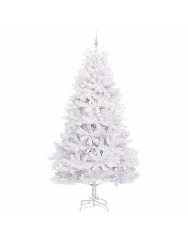 Albero di Natale Artificiale con Rami Pieghevoli Bianco 270 cm