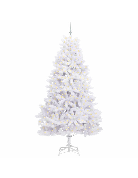 Albero di Natale Artificiale con Rami Pieghevoli Bianco 270 cm