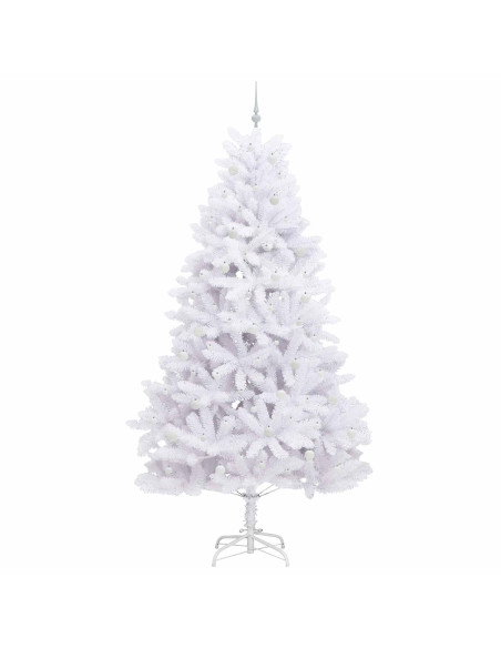 Albero di Natale Artificiale con Rami Pieghevoli Bianco 270 cm