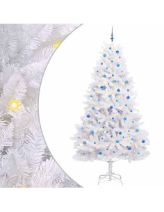 Albero di Natale Artificiale con Rami Pieghevoli Bianco 270 cm 2