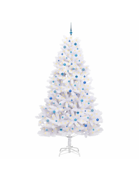 Albero di Natale Artificiale con Rami Pieghevoli Bianco 270 cm