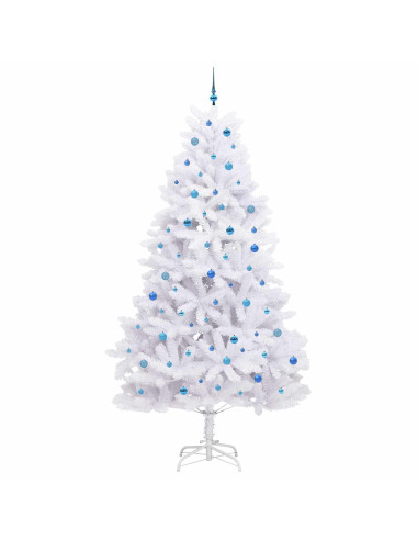 Albero di Natale Artificiale con Rami Pieghevoli Bianco 270 cm