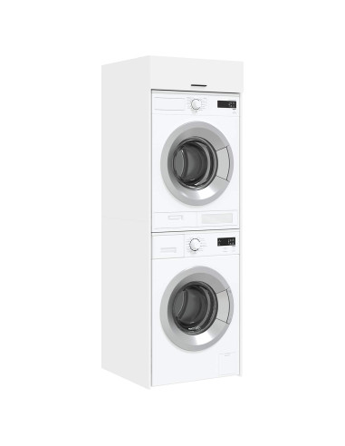 Mobiletto per lavatrice con porta Bianco 67,5 x 68 x 200 cm
