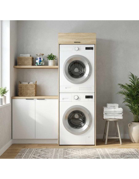 Mobiletto per lavatrice con porta Sonoma 67,5 x 68 x 200 cm