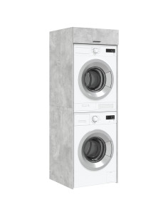 Mobiletto per lavatrice Calcestruzzo 67,5 x 68 x 200 cm 2