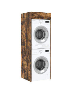 Mobiletto per lavatrice Rovere fumé 67,5 x 68 x 200 cm 2