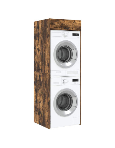 Mobiletto per lavatrice Rovere fumé 67,5 x 68 x 200 cm