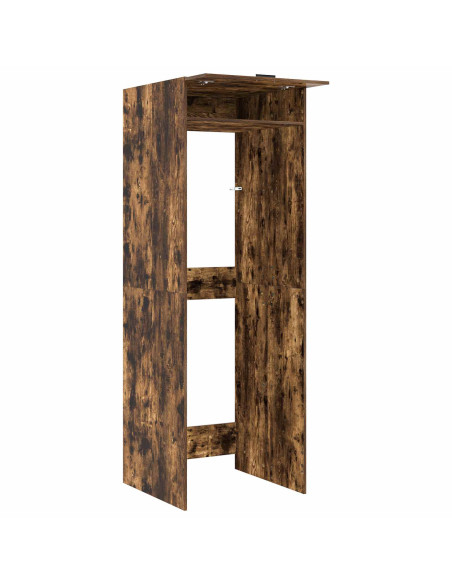Mobiletto per lavatrice Rovere fumé 67,5 x 68 x 200 cm