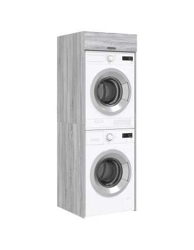 Mobiletto per lavatrice Grigio Sonoma 67,5 x 68 x 200 cm