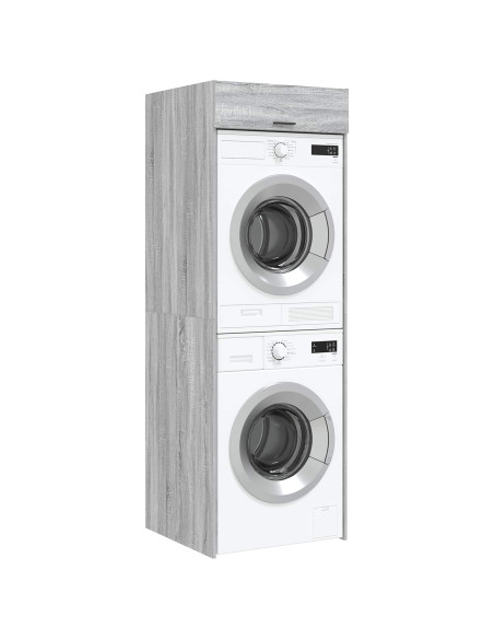 Mobiletto per lavatrice Grigio Sonoma 67,5 x 68 x 200 cm
