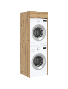 Mobiletto per lavatrice Rovere artigianale 67,5 x 68 x 200 cm 2