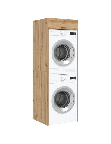 Mobiletto per lavatrice Rovere artigianale 67,5 x 68 x 200 cm