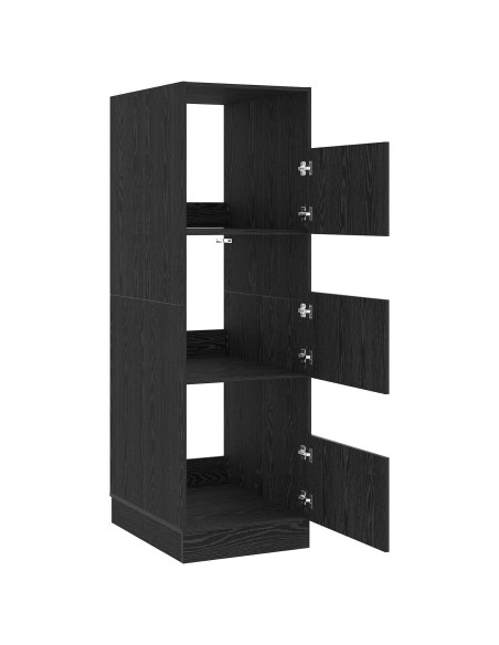 Mobile da lavanderia con porta Rovere Nero 50 x 68 x 162 cm