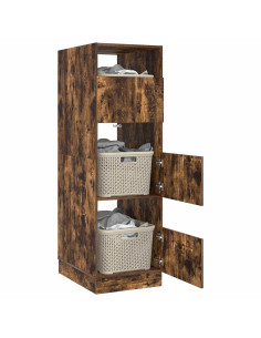 Mobile da lavanderia con porta Rovere fumé 50 x 68 x 162 cm 2