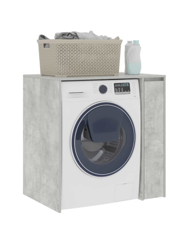 Mobiletto per lavatrice con porta Calcestruzzo 87 x 60 x 89 cm