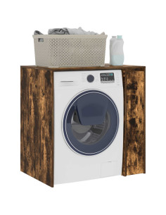 Mobiletto per lavatrice con porta Rovere fumé 87 x 60 x 89 cm 2