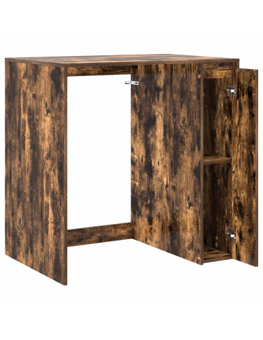 Mobiletto per lavatrice con porta Rovere fumé 87 x 60 x 89 cm