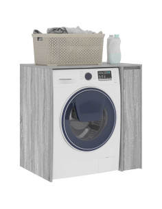 Mobiletto per lavatrice con porta Grigio Sonoma 87 x 60 x 89 cm 2