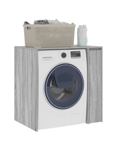 Mobiletto per lavatrice con porta Grigio Sonoma 87 x 60 x 89 cm