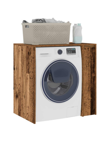 Mobiletto per lavatrice con porta Legno vecchio 87 x 60 x 89 cm