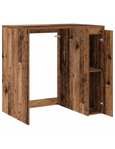 Mobiletto per lavatrice con porta Legno vecchio 87 x 60 x 89 cm
