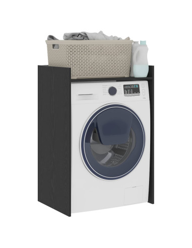 Mobiletto per lavatrice Rovere Nero 67,5 x 48 x 97 cm