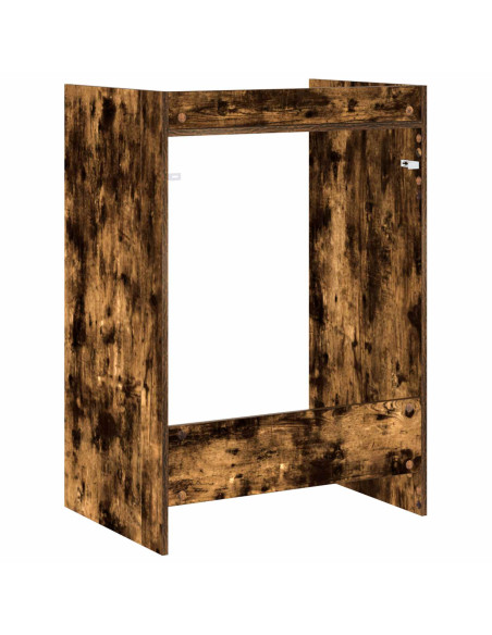 Mobiletto per lavatrice Rovere fumé 67,5 x 48 x 97 cm