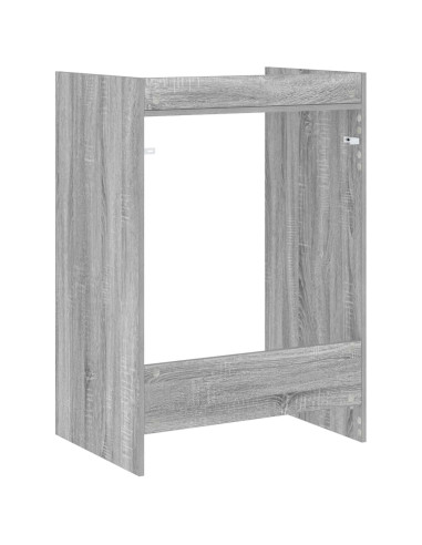 Mobiletto per lavatrice Grigio Sonoma 67,5 x 48 x 97 cm