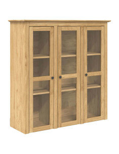 Armadio con Porte in Vetro BODO Marrone miele 2