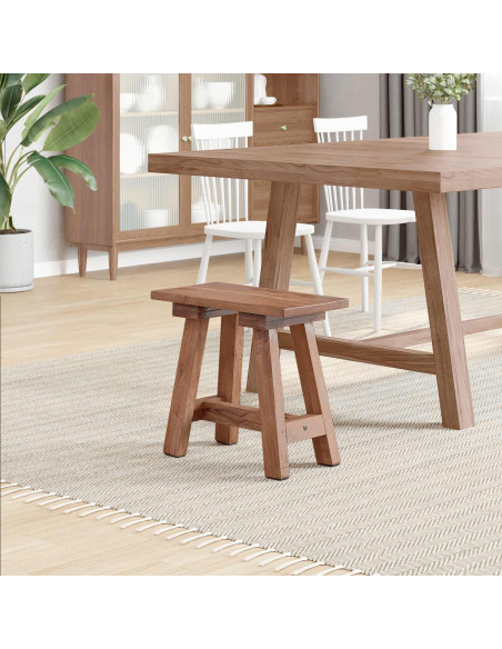 panchina Naturale 50,5 x 25 x 47,5 cm Legno massello di mogano