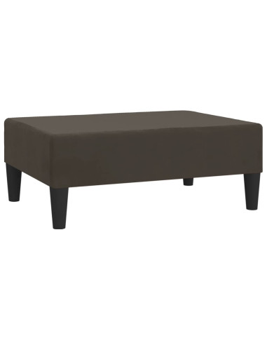 Poggiapiedi Grigio Scuro 78x56x32 cm in Velluto