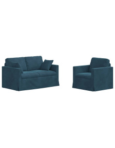 Divano 2 pcs Blu 2
