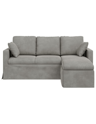 Divano Grigio chiaro 178 x 134 x 80 cm Velluto
