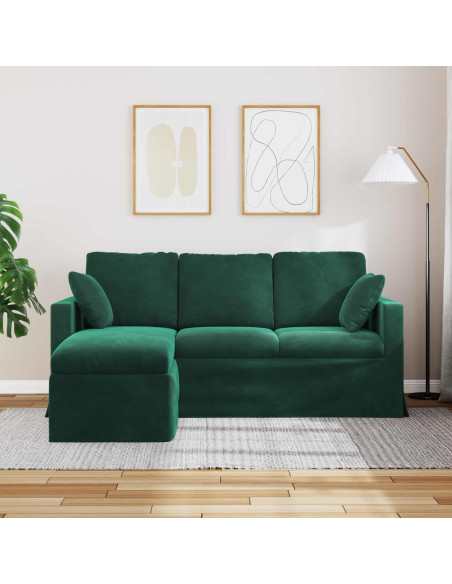 Divano Verde Scuro 178 x 134 x 80 cm Velluto