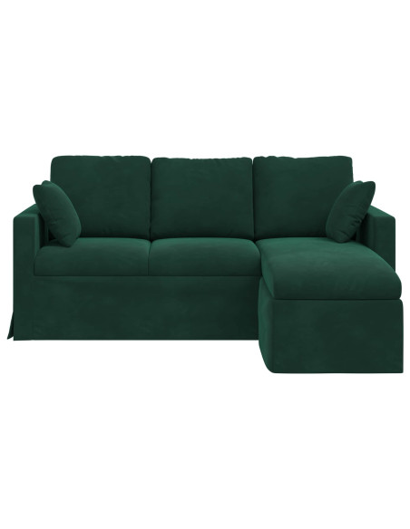 Divano Verde Scuro 178 x 134 x 80 cm Velluto