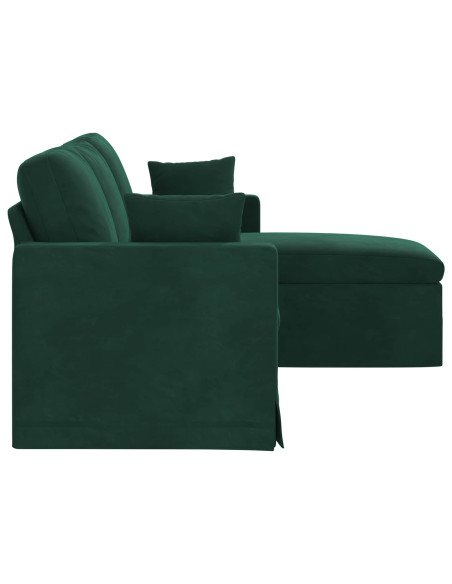 Divano Verde Scuro 178 x 134 x 80 cm Velluto