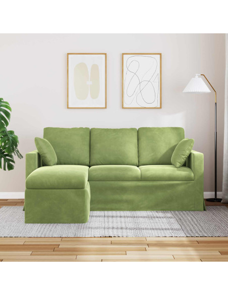 Divano Verde chiaro 178 x 134 x 80 cm Velluto