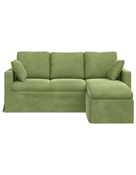 Divano Verde chiaro 178 x 134 x 80 cm Velluto