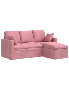 Divano Rosa 178 x 134 x 80 cm Velluto 2