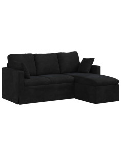 Divano Nero 178 x 134 x 80 cm Velluto 2
