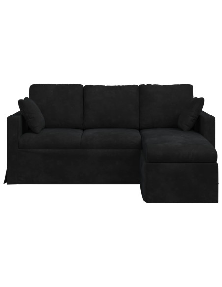 Divano Nero 178 x 134 x 80 cm Velluto