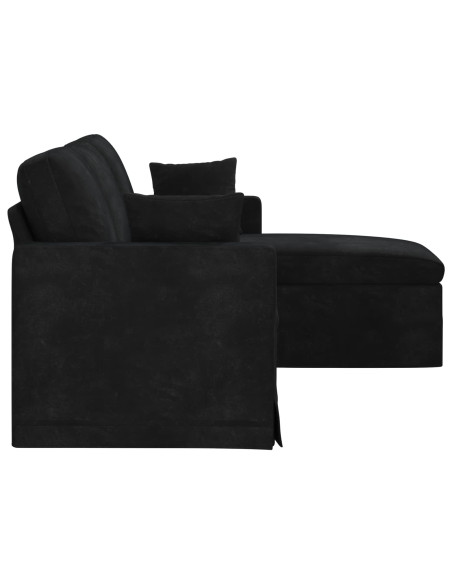 Divano Nero 178 x 134 x 80 cm Velluto