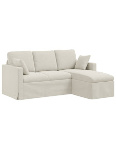 Divano Crema 178 x 134 x 80 cm Velluto 2