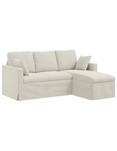 Divano Crema 178 x 134 x 80 cm Velluto