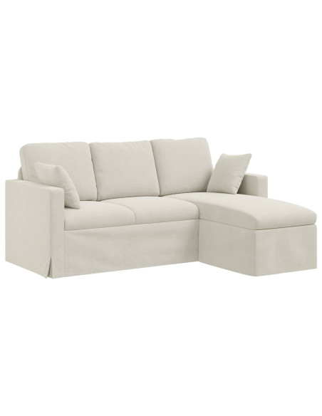 Divano Crema 178 x 134 x 80 cm Velluto