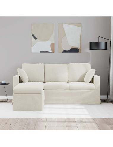 Divano Crema 178 x 134 x 80 cm Velluto